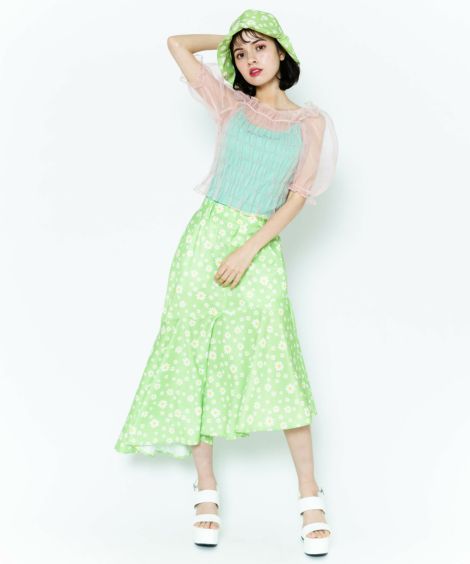 TINY DAISY FLARE SKIRT
