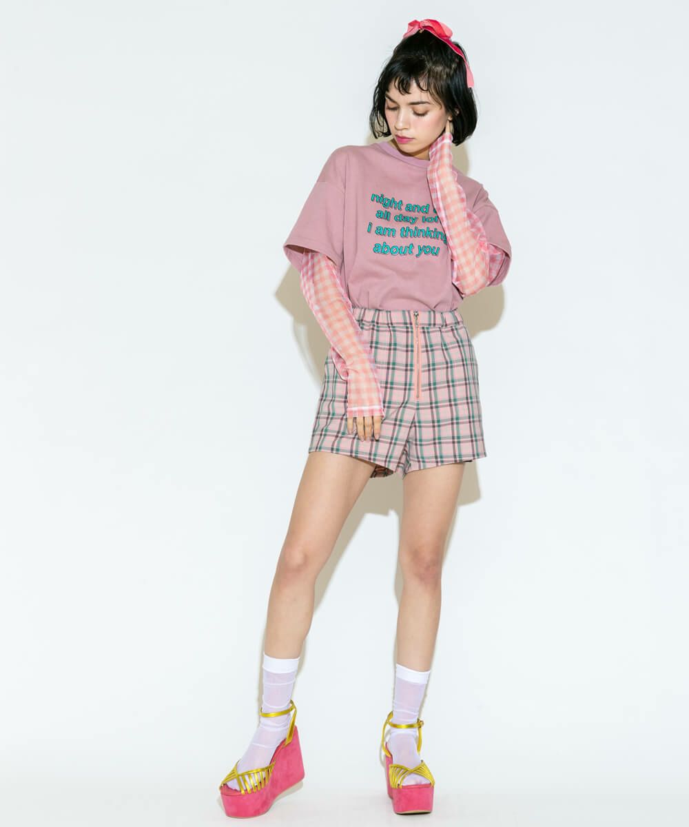 COZY CHECK SHORT PANTS