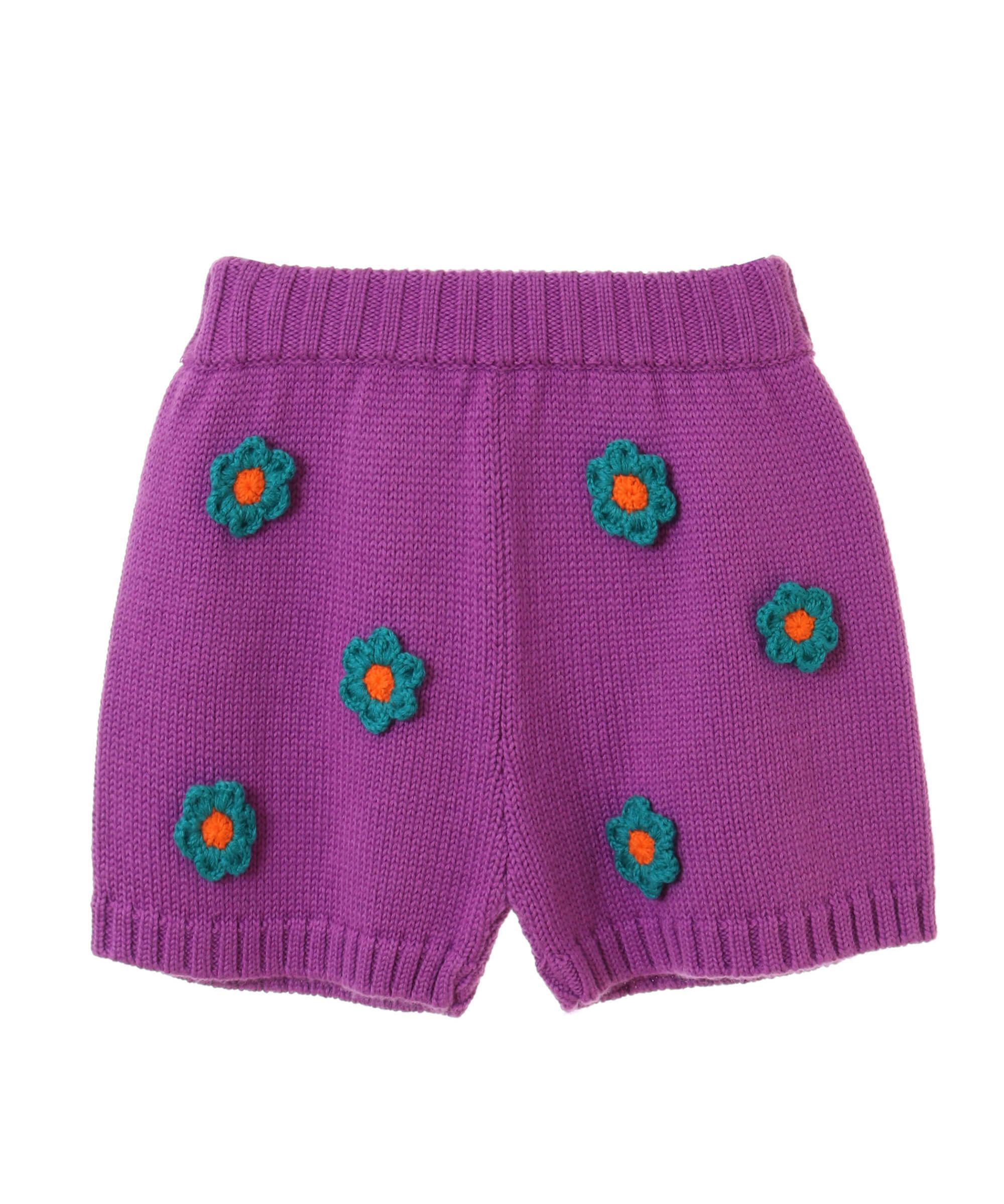 FLOWER CROCHET KNIT パンツ stripper ☆-