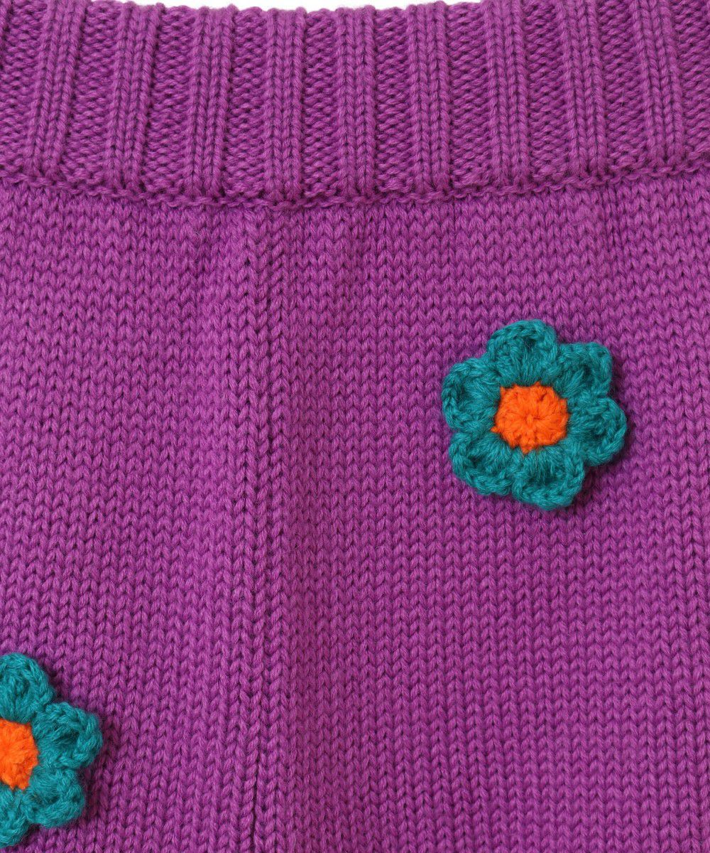 FLOWER CROCHET KNIT PANTS