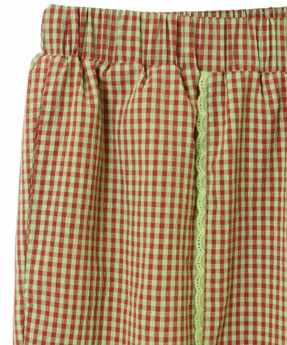 Candy stripper GINGHAM CHECK FLARE PANTS ふるさと割