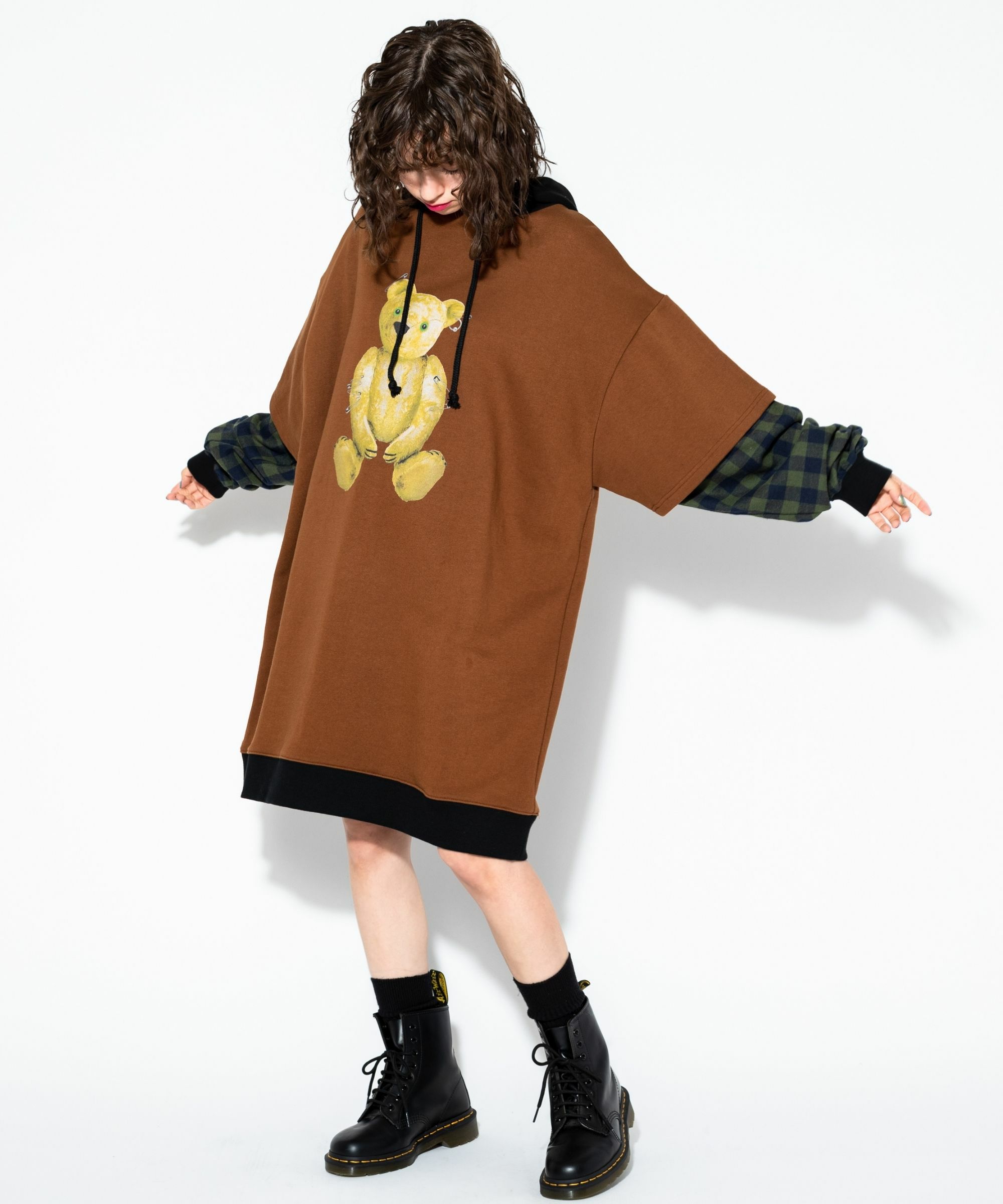 お買得限定品☆夏売れ筋 Candy Stripper PLUSH BEAR LAYERED HOODIE