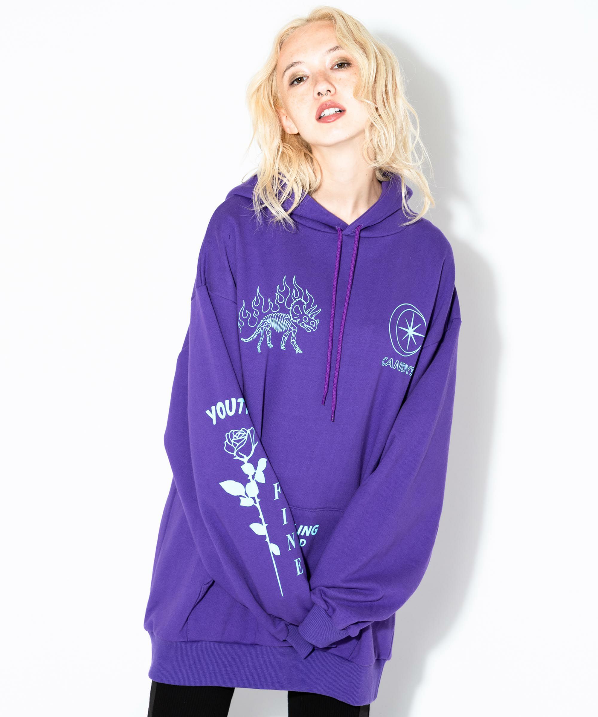 秋元梢 × Candy Stripper ZIP HOODIE パーカー