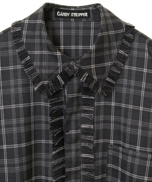 CND CHECK FRINGE SHIRT