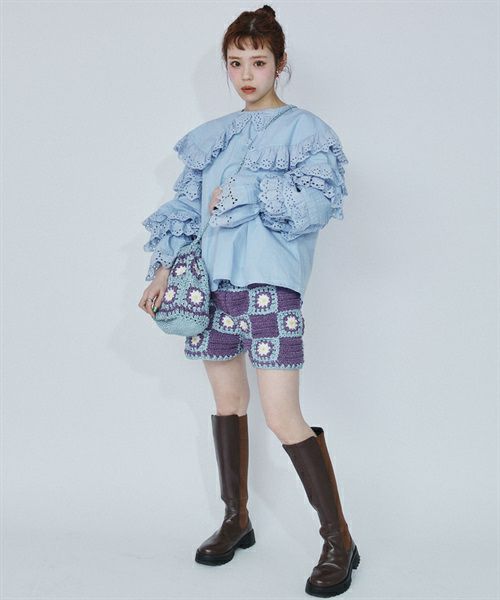 ★関税込★COMPAGNO★Candy Flower Sweatshir.t★裏起毛★ CPGN STUDIO】Candy Flower Brushed Sweatshirt (CPGN