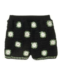 FLOWER CROCHET KINT SHORT PANTS | Candy Stripper（キャンディ