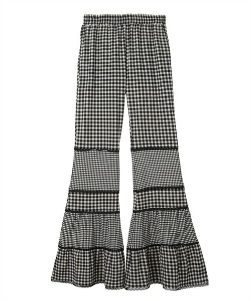 GINGHAM CHECK FLARE PANTS | Candy Stripper（キャンディ