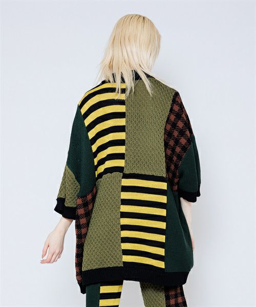 COVERED WITH PATTERNS KNIT CARDIGAN | Candy Stripper（キャンディ ...