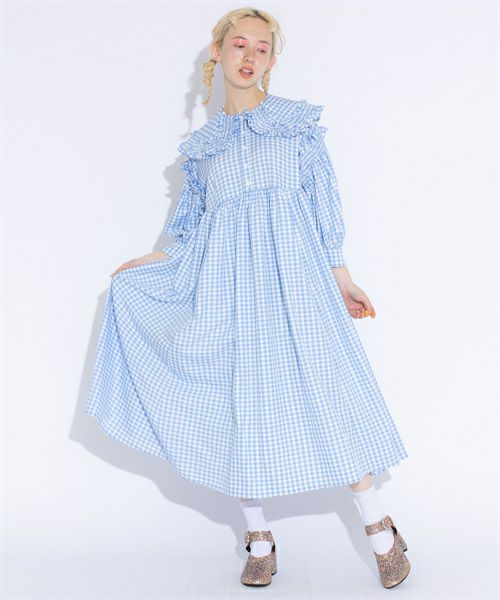 CANDY STRIPPER BIG FRILL COLLAR DRESS lhee.org