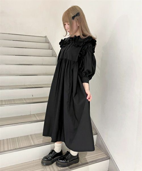BIG FRILL COLLAR DRESS | Candy Stripper(キャンディ ストリッパー ...