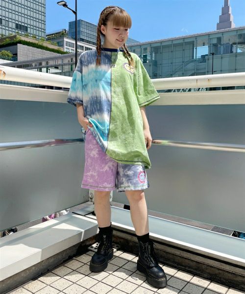 TIE DYE SWITCHED HALF PANTS | Candy Stripper（キャンディ