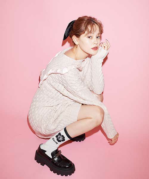 LACE UP SAILOR CABLE KNIT | Candy Stripper（キャンディ