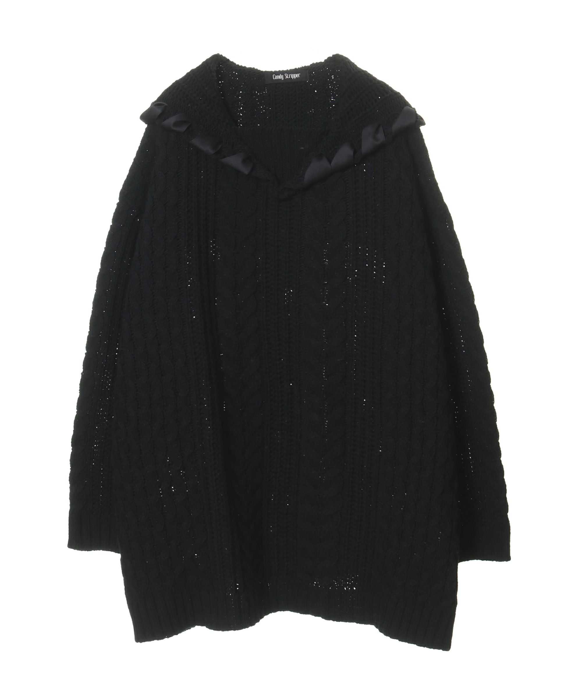 LACE UP SAILOR CABLE KNIT | Candy Stripper（キャンディ ...