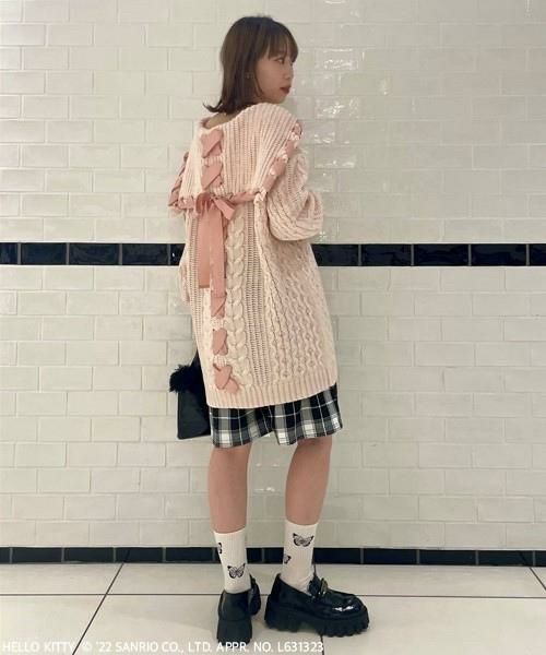 LACE UP SAILOR CABLE KNIT | Candy Stripper（キャンディ 