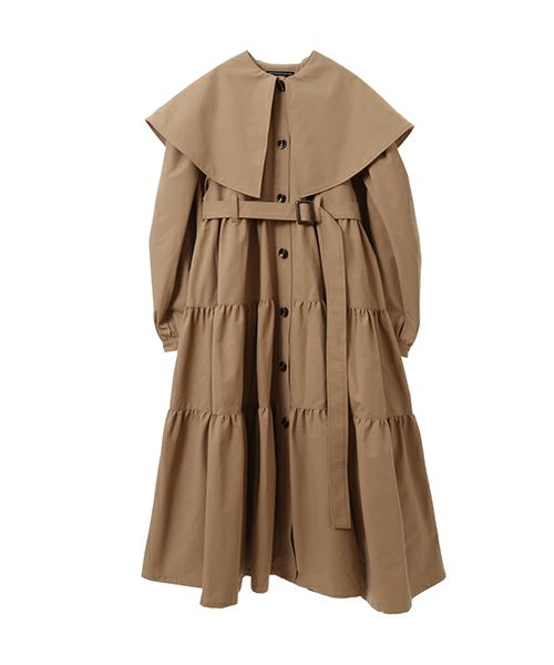 LYRICAL TIERED TRENCH COAT-