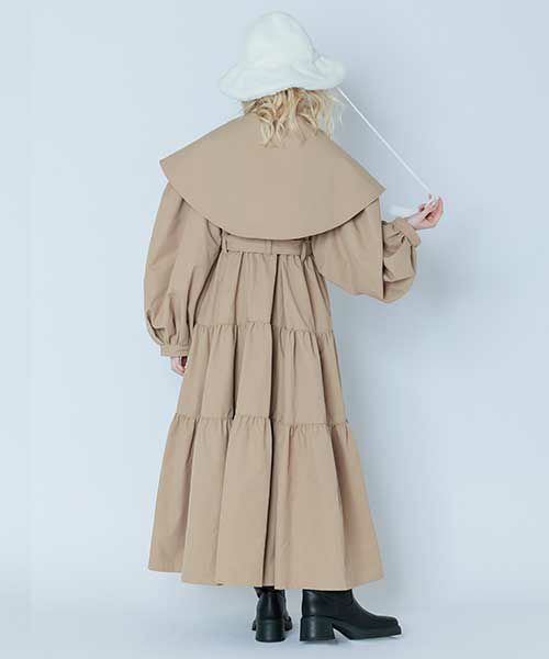 LYRICAL TIERED TRENCH COAT21195553556 - トレンチコート