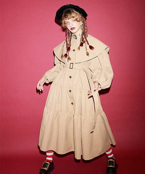 LYRICAL TIERED TRENCH COAT