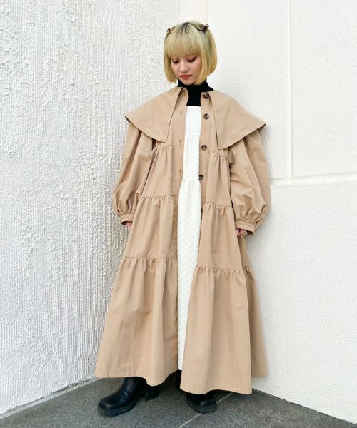 LYRICAL TIERED TRENCH COAT