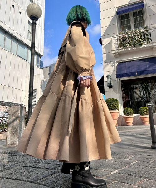 LYRICAL TIERED TRENCH COAT