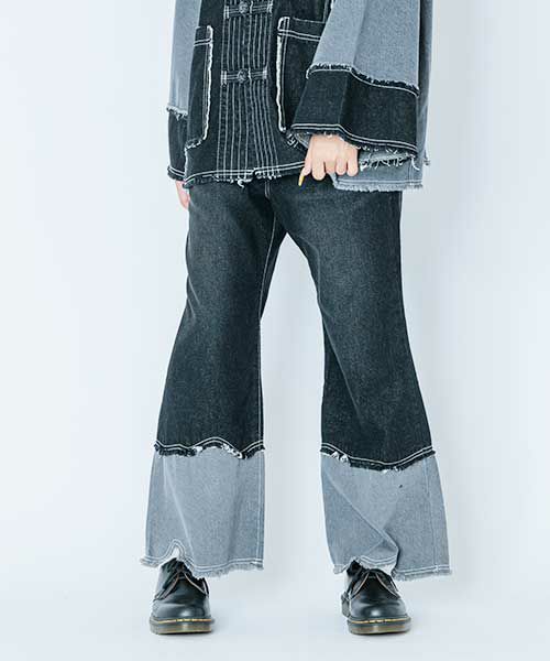 COMBINED DENIM PANTS