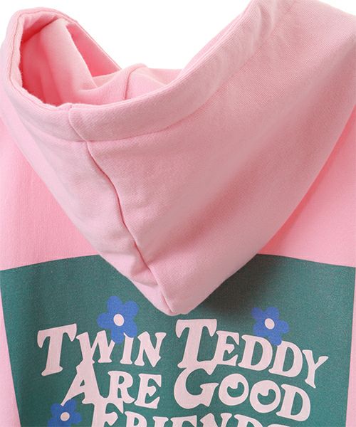 TWIN TEDDY BIG SWEAT HOODIE | Candy Stripper（キャンディ