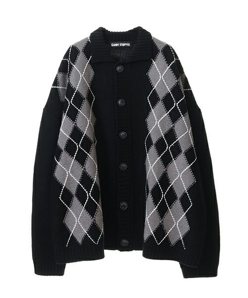 ARGYLE KNIT CARDIGAN