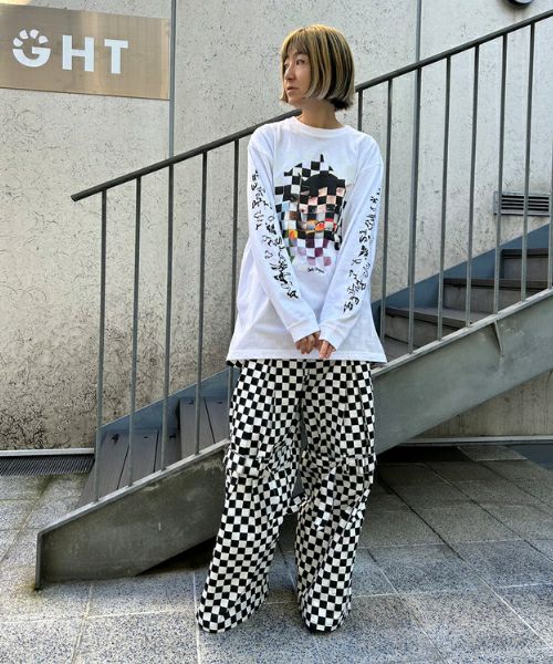 ugokamoto×秋元梢×Candy Stripper PHOTO COLLAGE L/S TEE