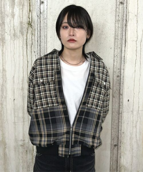 CND COMBINED CHECK BLOUSON | Candy Stripper（キャンディ