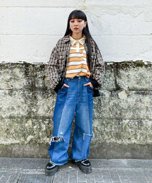 CND COMBINED CHECK BLOUSON | Candy Stripper（キャンディ ...