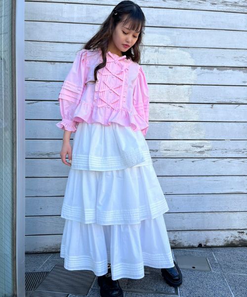 キャンディストリッパー　ティアードスカート TINY RIBBON TIERED SKIRT | Candy Stripper（キャンディ