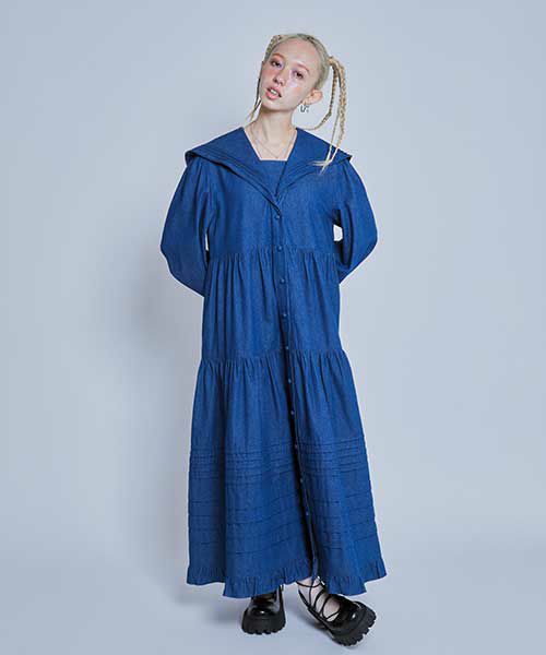 HOLIDAY SAILOR DENIM DRESS