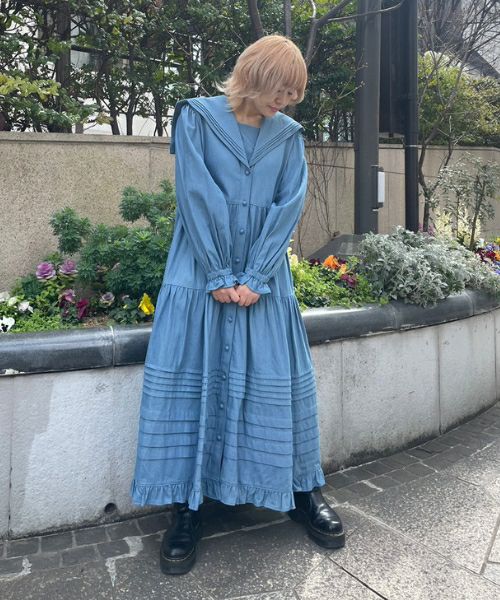 HOLIDAY SAILOR DENIM DRESS | Candy Stripper（キャンディ