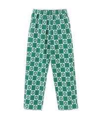 FLOWER CHECKED EASY PANTS