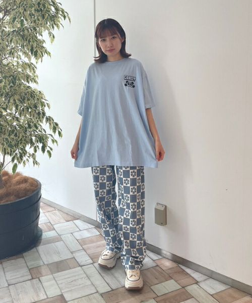 FLOWER CHECKED EASY PANTS | Candy Stripper（キャンディ