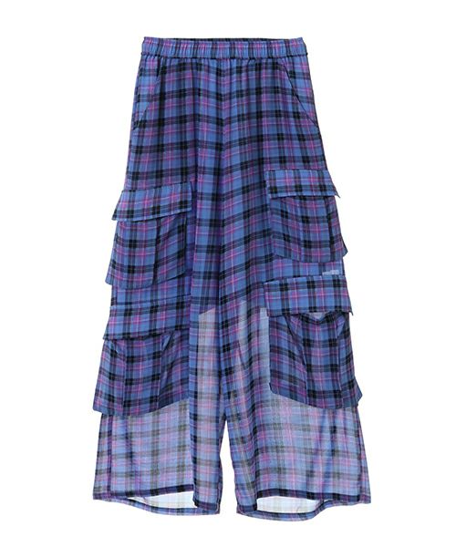 CHECK CHIFFON PANTS | Candy Stripper（キャンディ