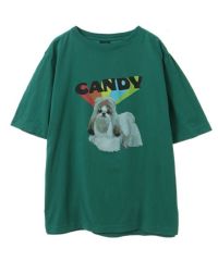 Candy Strippe  猫刺繍 ボーリングシャツ