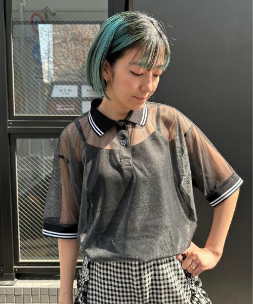 超特価激安の商品をすべて POLO GLITTER SHEER TOPS Stripper（キャンディ Candy | トップス