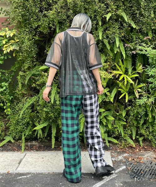 SHEER GLITTER POLO TOPS | Candy Stripper（キャンディ