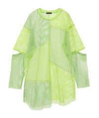 CANDY STRIPPER メッシュ ロンＴ CUT SLEEVE MESH PATCHED TOPS | Candy Stripper（キャンディ