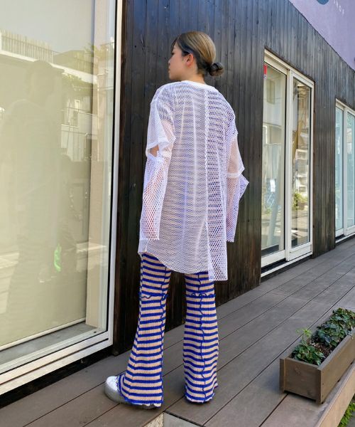 Candystripper メッシュ　トップス CUT SLEEVE MESH PATCHED TOPS | Candy Stripper（キャンディ