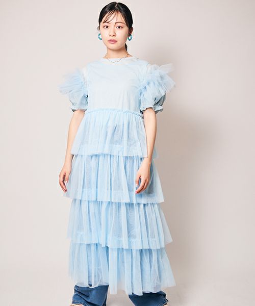 TULLE TIERED ONE-PIECE | Candy Stripper（キャンディ ストリッパー ...