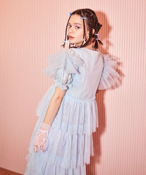 TULLE TIERED ONE-PIECE | Candy Stripper（キャンディ ストリッパー 