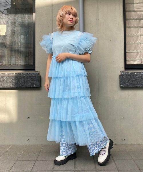 TULLE TIERED ONE-PIECE | Candy Stripper（キャンディ ストリッパー 
