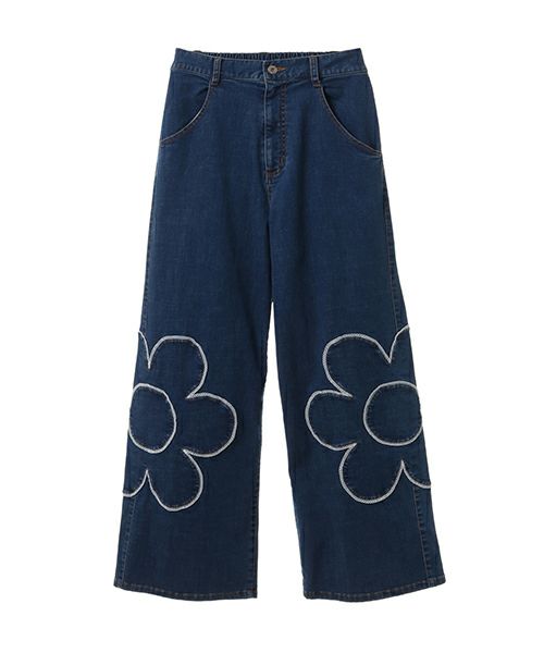 BE MY FLOWER DENIM PANTS