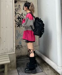 BELOVED FRILL BACKPACK | Candy Stripper（キャンディ