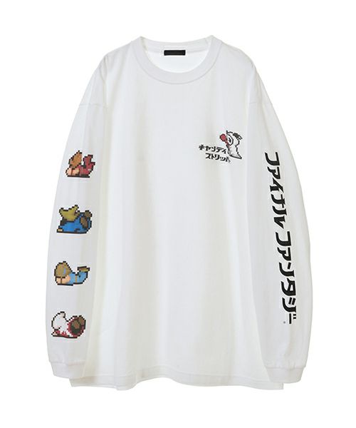 PIXEL REMASTER FINAL FANTASY L/S TEE | Candy Stripper