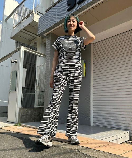 CHEER UP BORDER FLARE PANTS | Candy Stripper（キャンディ