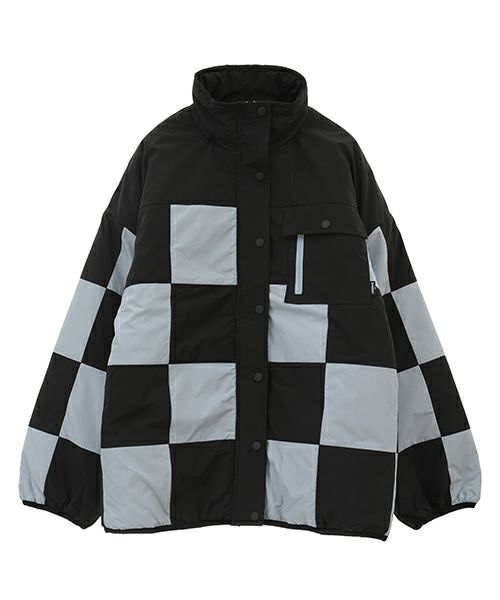 CHECKERED FLAG PADDING JACKET | Candy Stripper（キャンディ