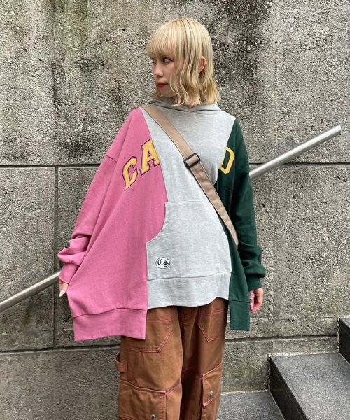 COLOR SWITCHED HOODIE | Candy Stripper（キャンディ ストリッパー