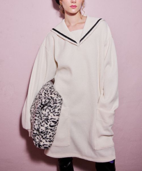 BIG SAILOR WAFFLE ONE-PIECE | Candy Stripper（キャンディ 
